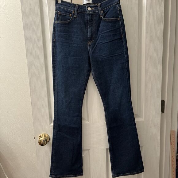 AGOLDE Nico Boot Jeans Women's 24 Song Blue Boot Cut Dark Wash - Picture 1 of 11